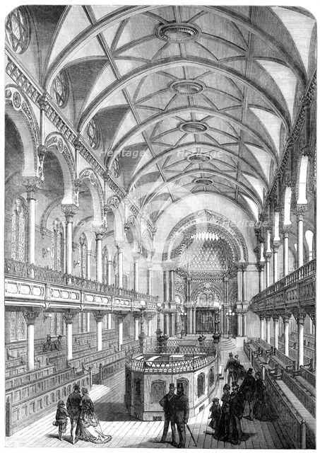 The Central Jewish Synagogue, Great Portland-Street, 1870. Creator: Unknown.