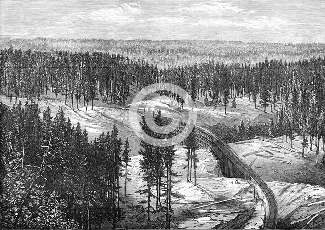 The Central Pacific Railway, North America: Long Ravine Bridge, 1868. Creator: Unknown.