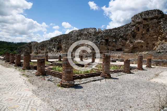 The central peristyle of the House of the Swastika Cross, Conimbriga, Portugal, 2009. Artist: Samuel Magal