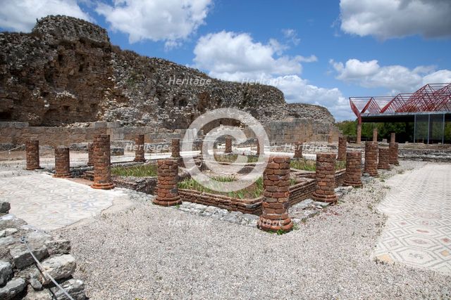 The central peristyle of the House of the Swastika Cross, Conimbriga, Portugal, 2009. Artist: Samuel Magal