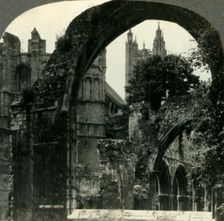 The Central Tower of Canterbury Cathedral seen through Arch of the Ruins, Canterbury, England c19 Creator: Unknown