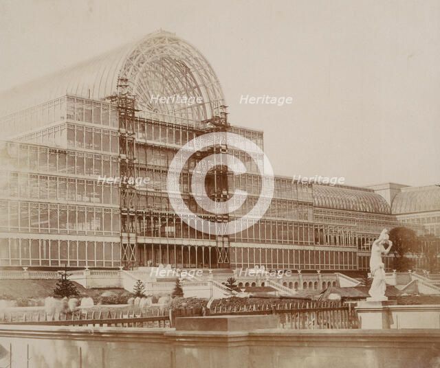 'The Centre Transept - from the Garden', Crystal Palace, Sydenham, 1852-1854. Creator: Philip Henry Delamotte.