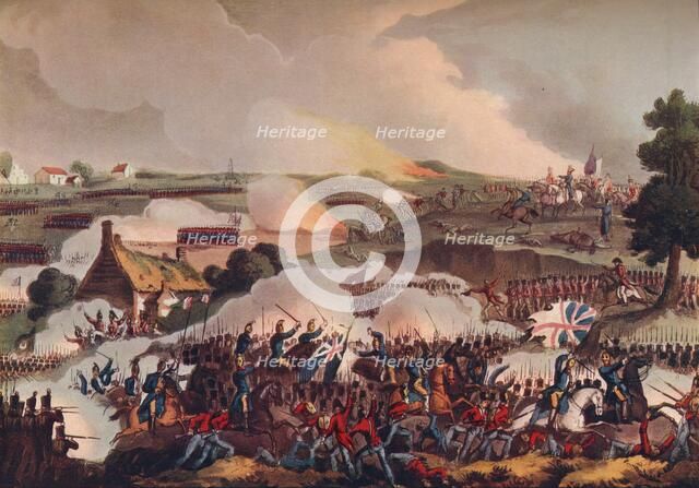 'The Centre of the British Army in Action at the Battle of Waterloo', 19th century (1909). Artist: Thomas Sutherland.