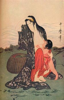 The centre panel of The Pearl Divers c1797-98, (1936). Creator: Kitagawa Utamaro
