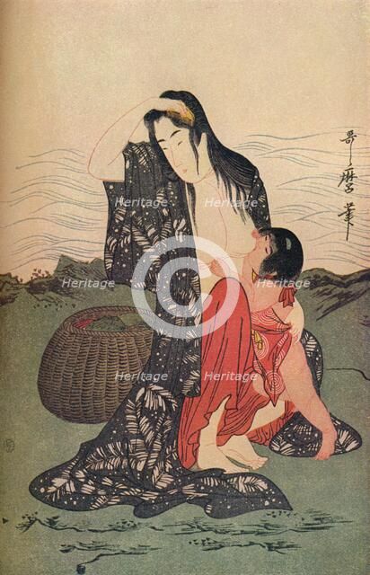 'The centre panel of The Pearl Divers', c1797-98, (1936). Creator: Kitagawa Utamaro.