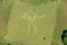 The Cerne Abbas Giant chalk hill figure, Dorset, 2015. Creator: Historic England