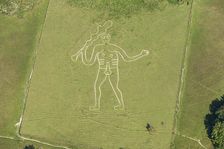 The Cerne Abbas Giant chalk hill figure, Dorset, 2015. Creator: Historic England
