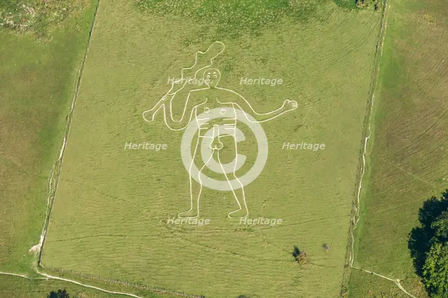 The Cerne Abbas Giant chalk hill figure, Dorset, 2015. Creator: Historic England.