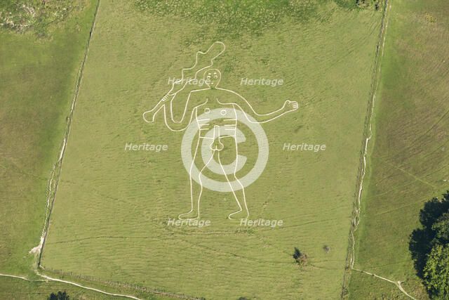 The Cerne Abbas Giant chalk hill figure, Dorset, 2015. Creator: Historic England.