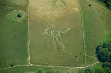 The Cerne Abbas Giant chalk hill figure, Dorset, 2023. Creator: Damian Grady
