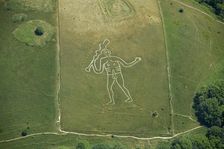 The Cerne Abbas Giant chalk hill figure, Dorset, 2023. Creator: Damian Grady