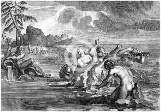 The Cerastae changed into bulls, and the Propoetides into rocks. Artist: Martin Bouche
