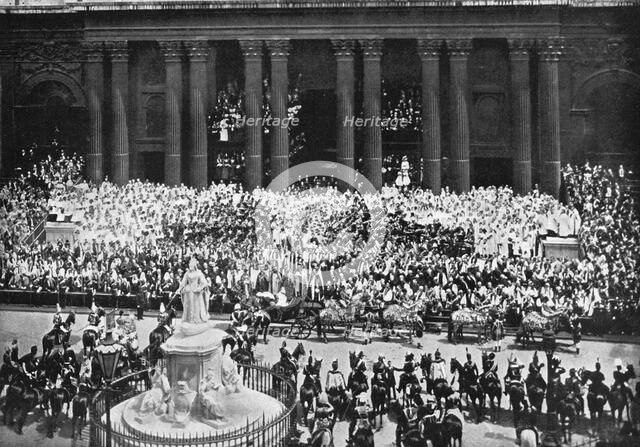 The ceremony of thanksgiving at St Paul's Cathedral, London, June 22nd, 1897. Artist: Unknown