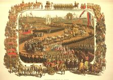 The Ceremonial Entry of Alexander III in Moscow (From the Coronation Album), 1883. Artist: Savitsky, Konstantin Apollonovich (1844-1905)