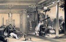 The ceremonies observed in every province and city of China, on the occasion of an eclipse 1847.Artist: JW Giles