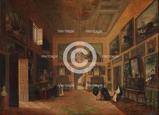 The chamber of Philip IV in the Buen Retiro Royal Palace, 1881. Creator: Vicente Poleró y Toledo.