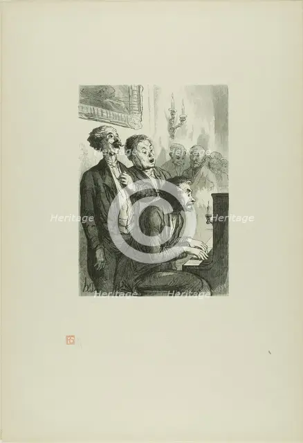 The Chamber Musicians, 1862, printed 1920. Creator: Charles Maurand.
