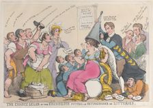 The Chance Seller of the Exchequer Putting an Extinguisher on Lotteries, Sep..., September 18, 1823. Creator: Thomas Rowlandson
