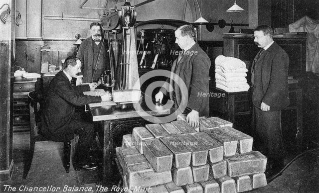 The Chancellor Balance, the Royal Mint, Tower Hill, London, early 20th century. Artist: Unknown