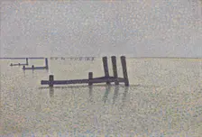 The Channel at Nieuwpoort, c. 1889. Artist: Finch, Alfred William (1854-1930)