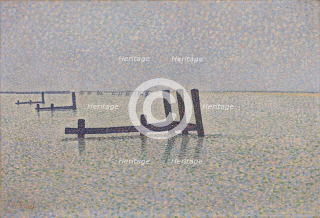 The Channel at Nieuwpoort, c. 1889. Artist: Finch, Alfred William (1854-1930)