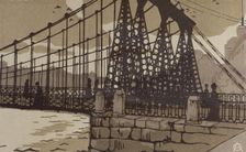 The Chain Bridge in Saint Petersburg, Early 20th cen.. Creator: Anna Petrovna Ostroumova-Lebedeva