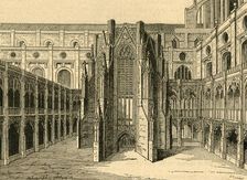The Chapter House of Old St. Paul's, from a view by Hollar (1897). Creator: Unknown