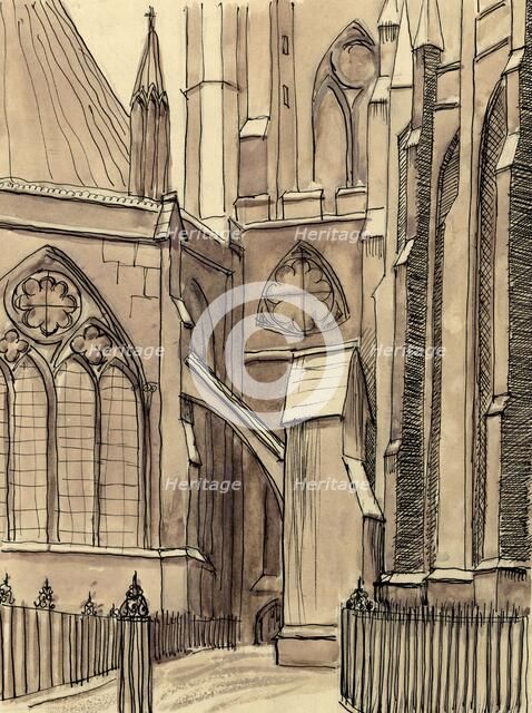 The Chapter House, Westminster Abbey, London, c1950.  Creator: Shirley Markham.