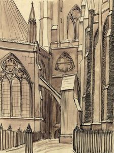 The Chapter House, Westminster Abbey, London, c1950. Creator: Shirley Markham