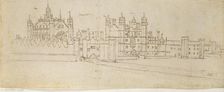 The Chapel and Gatehouse of Hampton Court Palace, c1550-1560. Artist: Anthonis van den Wyngaerde