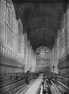 The Chapel, before the removal of the stall Canopies 1926