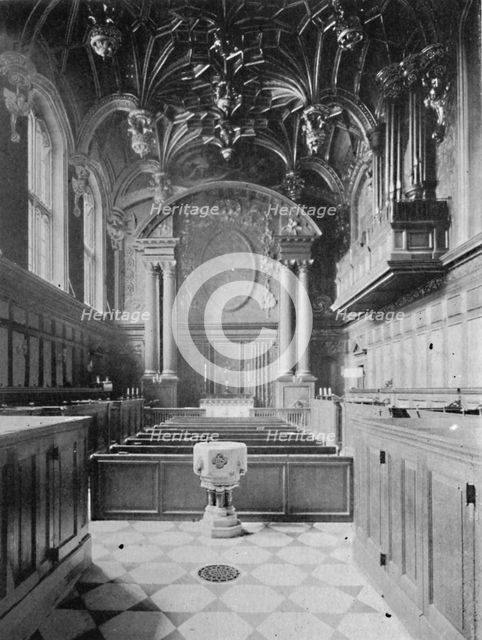 'The Chapel, Hampton Court Palace', 1903. Artist: Unknown.