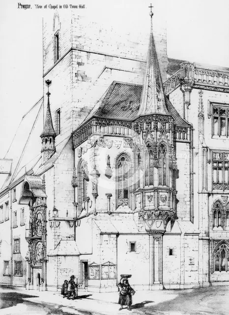 The chapel in the old town hall, Prague, Czech Republic, 19th century.Artist: Richard Norman Shaw