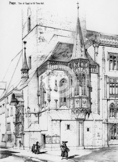 The chapel in the old town hall, Prague, Czech Republic, 19th century.Artist: Richard Norman Shaw