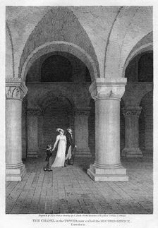 The Chapel in the Tower, now called the Record Office Tower of London, 1809.Artist: J Lee