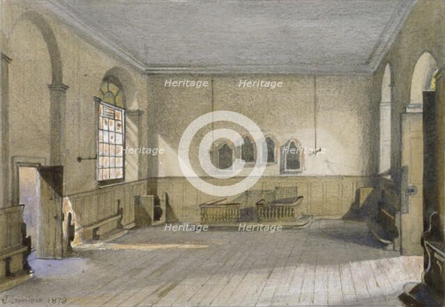 The chapel in Queen's Bench Prison, Borough High Street, Southwark, London, 1879. Artist: John Crowther