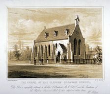 The Chapel of the Clapham Grammar School London, c1850. Artist: Anon