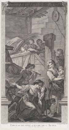 The Chapel of the Enfants-Trouvés in Paris: L'Adoration des bergers, 1752. Creator: Etienne Fessard