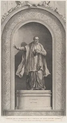 The Chapel of the Enfants-Trouvés in Paris: Saint Vincent de Paul, 1756. Creator: Etienne Fessard
