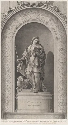 The Chapel of the Enfants-Trouvés in Paris: Sainte Geneviève des Ardents, 1757., 1757. Creator: Etienne Fessard
