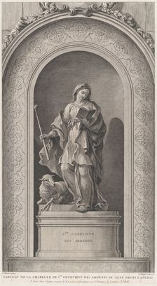 The Chapel of the Enfants-Trouvés in Paris: Sainte Geneviève des Ardents, 1757., 1757. Creator: Etienne Fessard