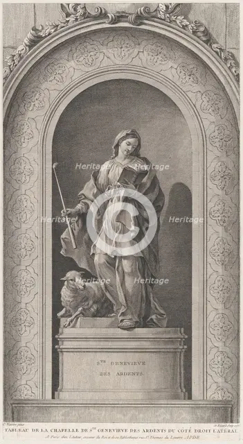 The Chapel of the Enfants-Trouvés in Paris: Sainte Geneviève des Ardents, 1757., 1757. Creator: Etienne Fessard.