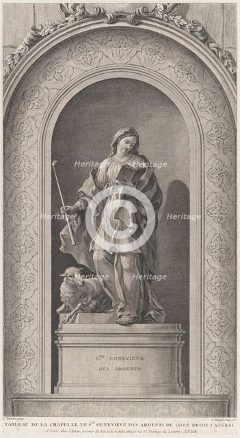 The Chapel of the Enfants-Trouvés in Paris: Sainte Geneviève des Ardents, 1757., 1757. Creator: Etienne Fessard.
