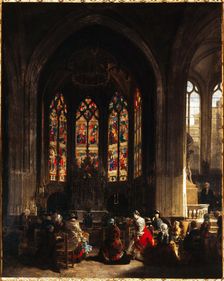 The chapel of the Virgin at Saint-Gervais-Saint-Protais church, c1860. Creator: Unknown