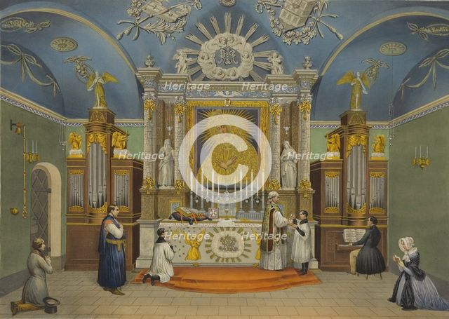 The chapel of Our Lady of the Gate of Dawn in Vilnius, 1847.