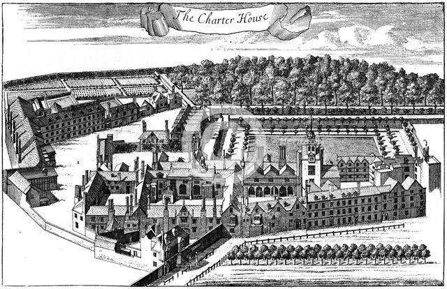 The Charter House Hospital, London, 1775, (1893). Artist: Unknown