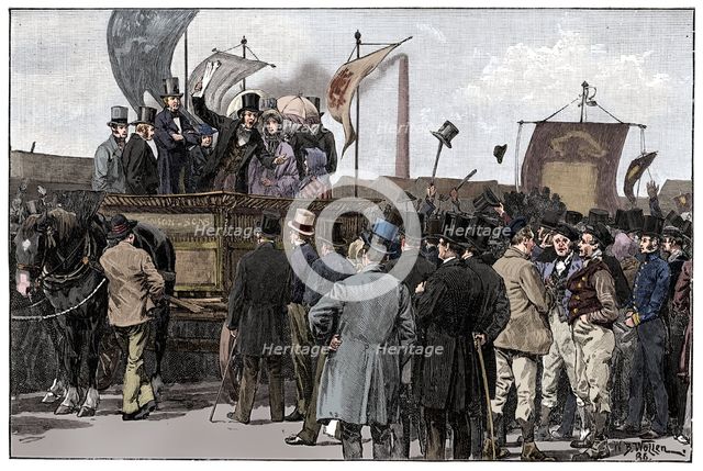 The Chartist Demonstration on Kennington Common, 1848, (1900). Artist: William Barnes Wollen.