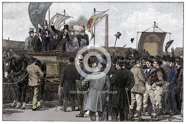 The Chartist Demonstration on Kennington Common, 1848, (1900). Artist: William Barnes Wollen.