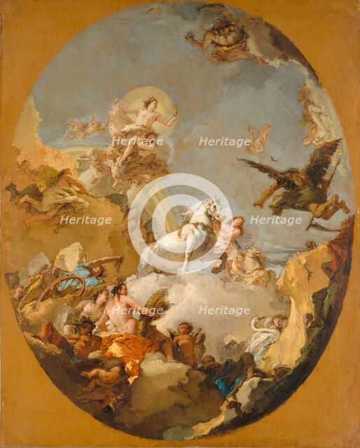 The Chariot of Aurora, 1760s. Creator: Giovanni Battista Tiepolo.