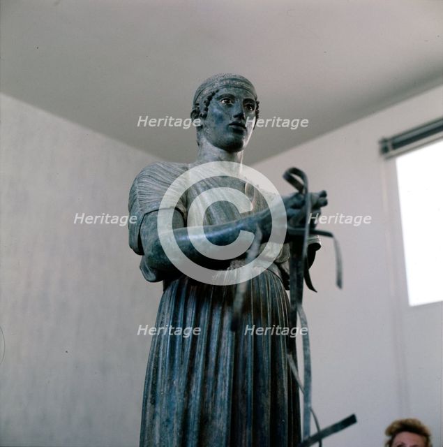 The Charioteer Bronze, Delphi, Greece, c475BC-470 BC. Artist: Unknown.
